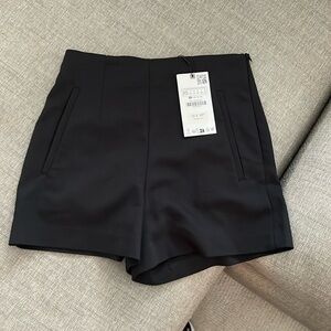 Zara high waisted black shorts